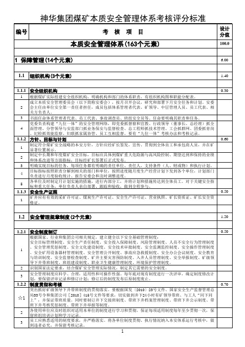 神华集团公司井工煤矿本质安全管理体系考核评分标准-1018