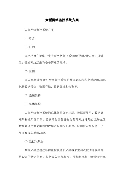 大型网络监控系统方案