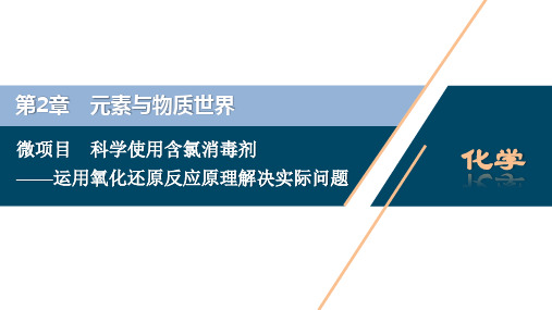 高中化学新课标必修第一册微项目 科学使用含氯消毒剂精品课件