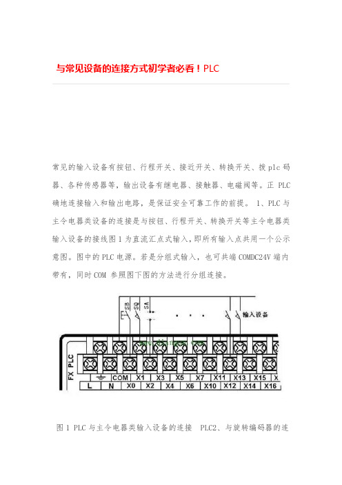 初学者必看!PLC与常见设备连接方式