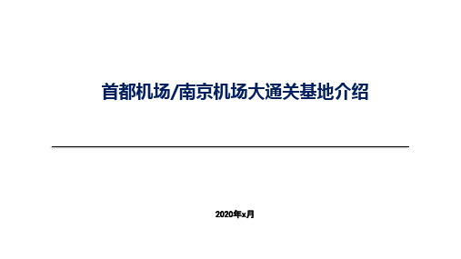 首都机场、南京机场大通关基地介绍