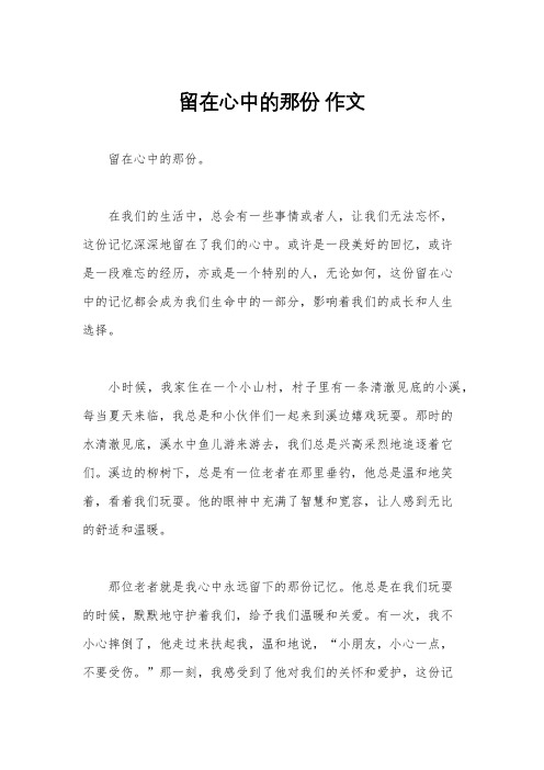 留在心中的那份 作文