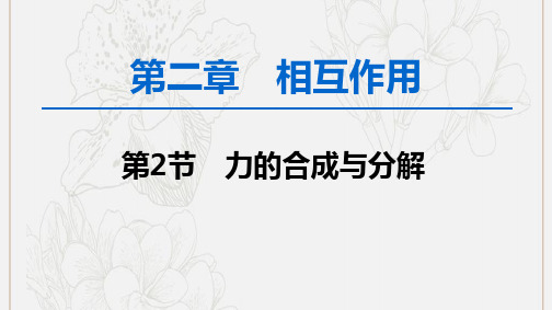 2020版高考物理一轮复习第2章第2节力的合成与分解课件新人教版