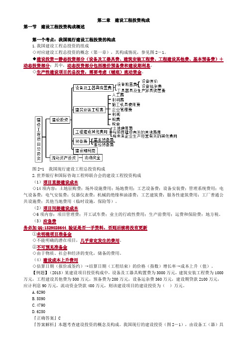 建设工程投资构成