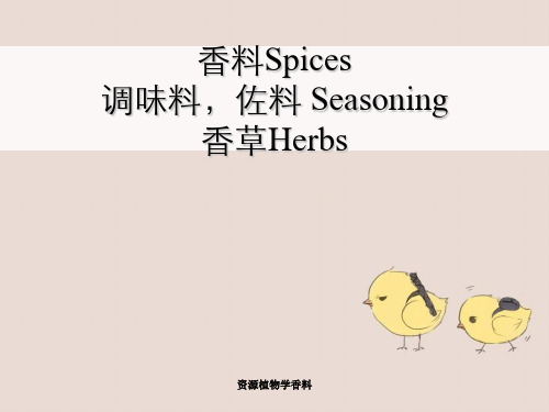 资源植物学香料