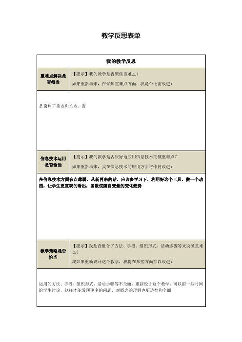 函数单调性教学反思 (2)