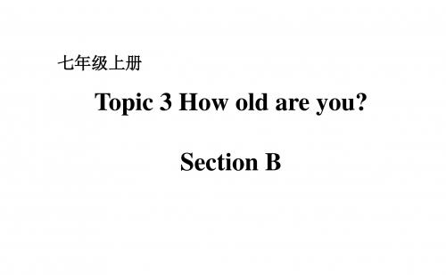 仁爱版七年级英语上册Unit 1 Topic 3 How old are you Section B课件