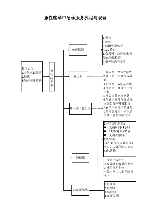 急性脑卒中急诊服务流程与规范