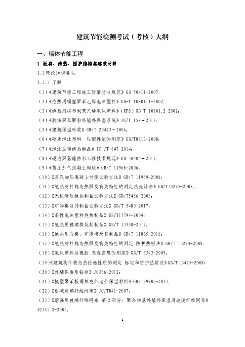 建筑节能检测考试考核大纲.pdf