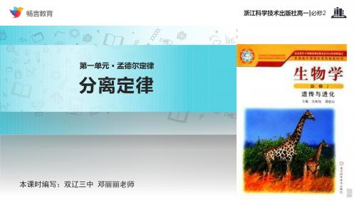 高中生物浙科版必修2 1.1 教学课件 《分离定律》(浙科版)