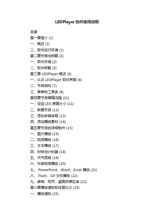 LEDPlayer软件使用说明