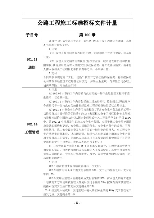 2009公路工程工程量清单计量规则方案