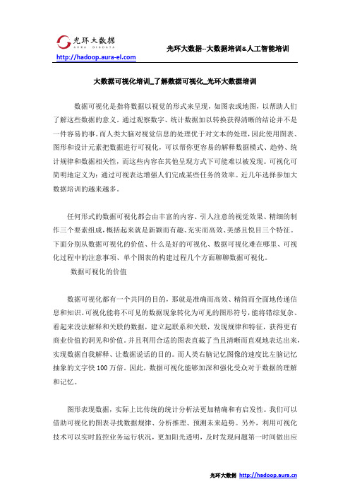 大数据可视化培训_了解数据可视化_光环大数据培训