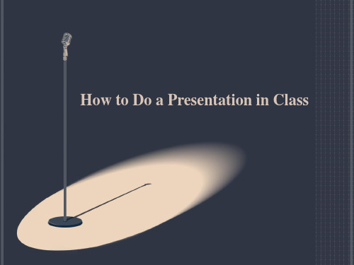 How to make a presentation in Class