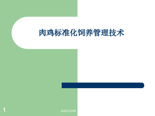 肉鸡标准化饲养管理技术PPT教学课件