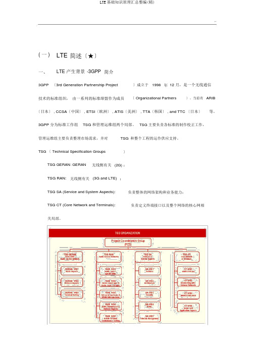 LTE基础知识原理汇总整编(精)