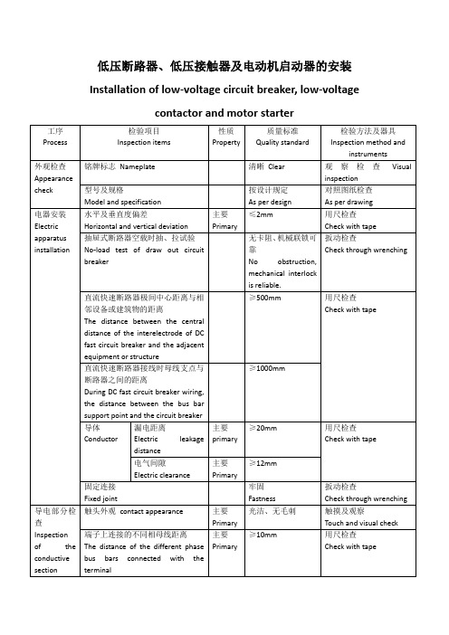 DLT5161.12低压电器施工质量检验Low-voltage apparatus construction  inspection