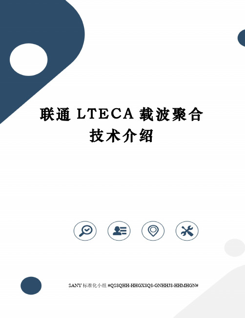 联通LTECA载波聚合技术介绍精修订