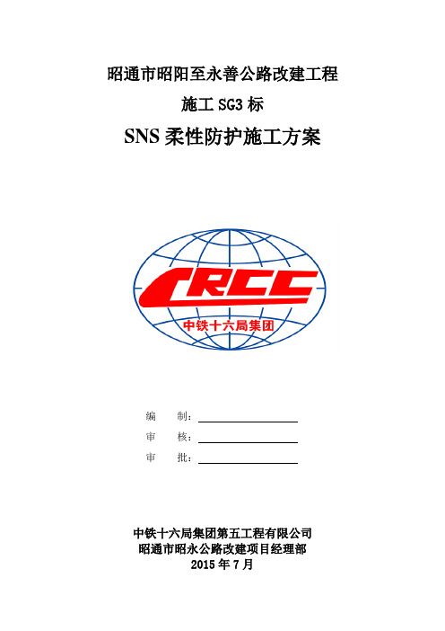 SNS柔性防护网施工专项方案1