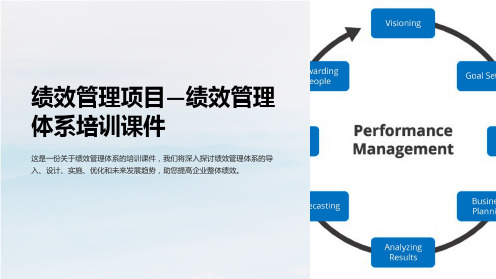 绩效管理项目—绩效管理体系培训课件