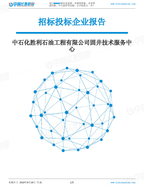 中石化胜利石油工程有限公司固井技术服务中心_中标190920