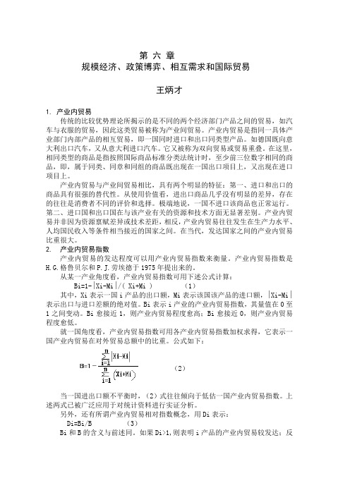 第六章 产业内贸易