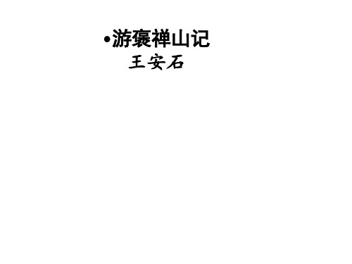 游褒禅山记  复习学案