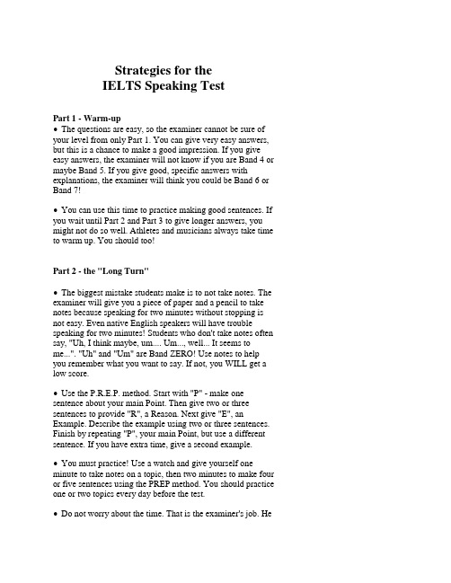 Strategies for Ielts speaking