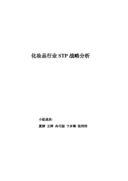 化妆品STP战略分析