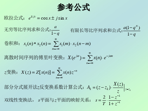 昆明理工大学数字信号处理复习提纲概论