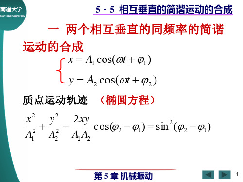 5-5 相互垂直的简谐运动的合成