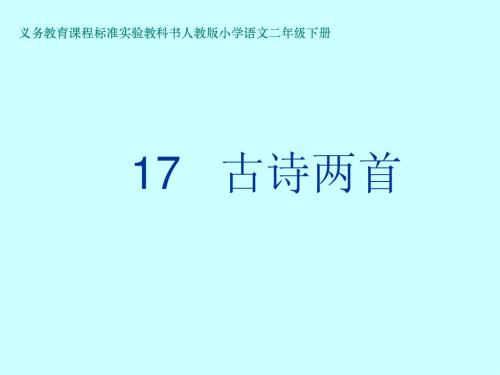 17、课《古诗两首》——《望庐山瀑布》《绝句》