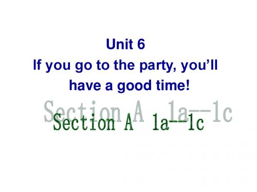 unit6If_you_go_to_the_party__you’ll_have_a_good__time_sectionA_1a-2d