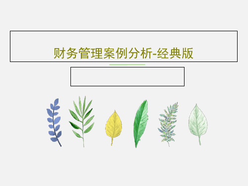 财务管理案例分析-经典版共31页文档