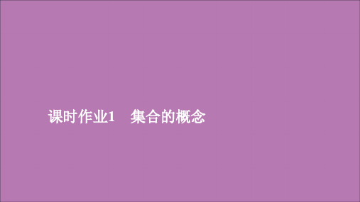 2019新教材高中数学第一章集合与常用逻辑用语1.1集合的概念课时作业1集合的概念课件新人教A版必修第一册