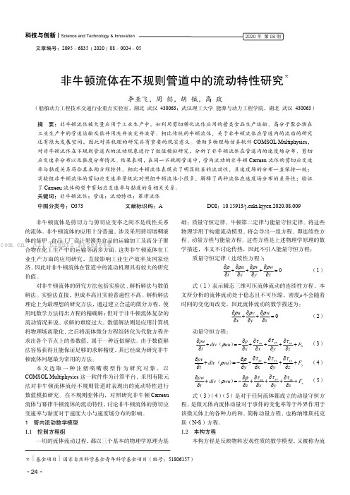 非牛顿流体在不规则管道中的流动特性研究