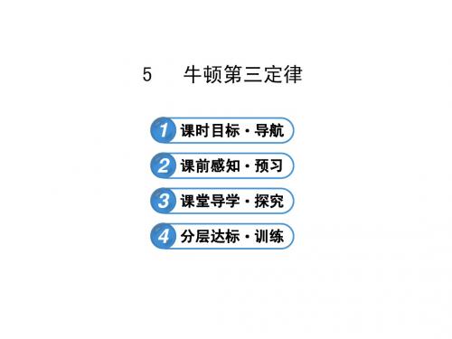 高一物理必修一人教版4.5牛顿第三定律