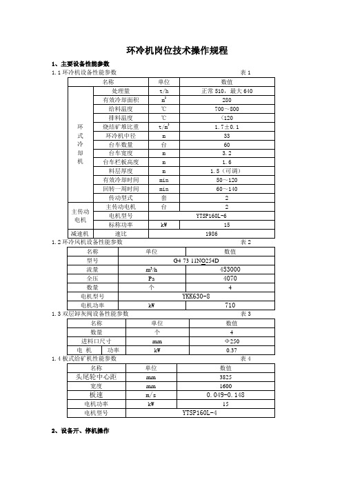 10、环冷机岗位技术操作规程