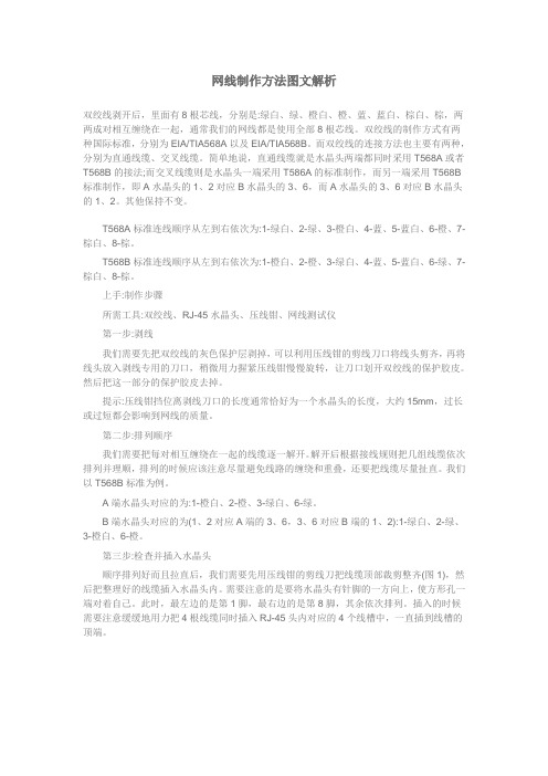 网线制作方法图文解析