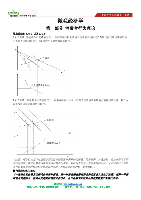 2013北京大学经济学院考研状元笔记-微观经济学