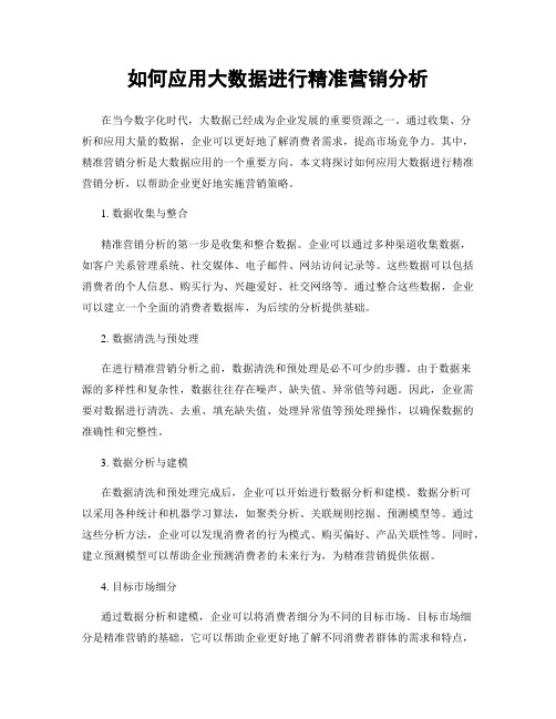 如何应用大数据进行精准营销分析