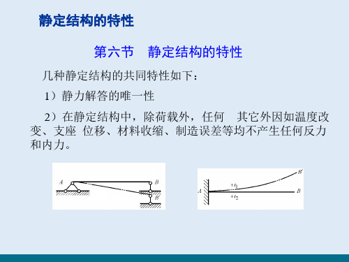 静定结构的内力分析—静定结构的特性(建筑力学)