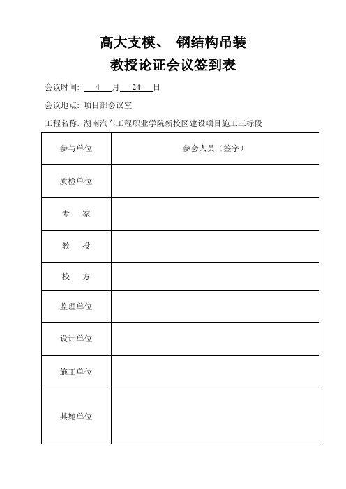 专家论证方案表格模板