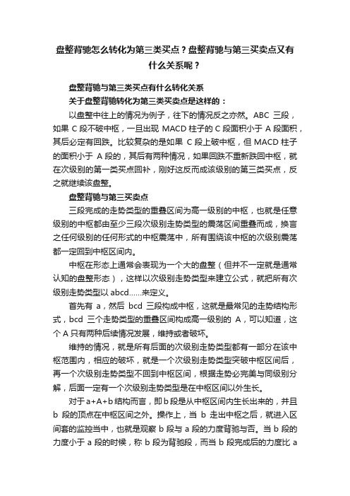 盘整背驰怎么转化为第三类买点？盘整背驰与第三买卖点又有什么关系呢？