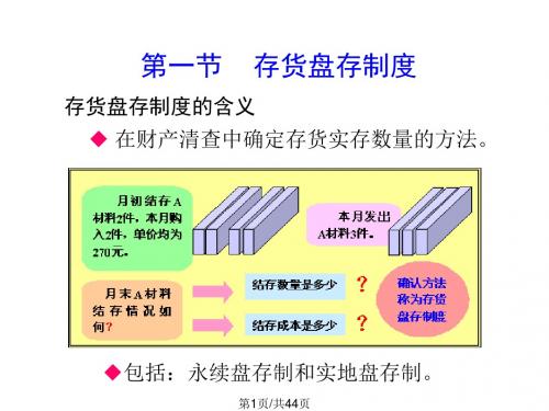 基础会计学8存货盘存制度和财产清查