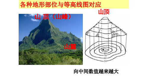 湘教版地理七年级上册 等高线地形图的判读