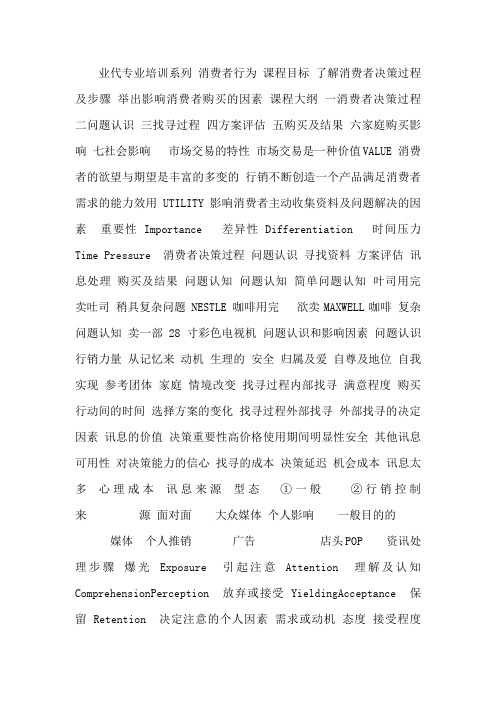 可口可乐公司业代培训全套教程页