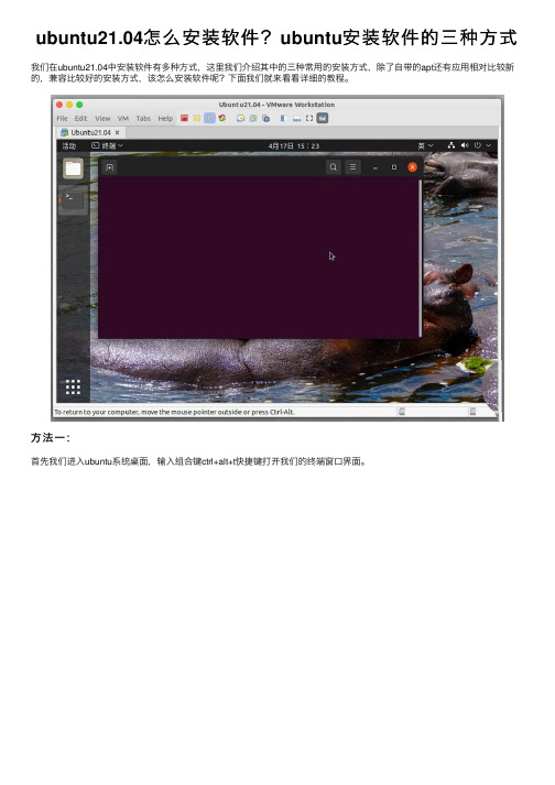 ubuntu21.04怎么安装软件？ubuntu安装软件的三种方式