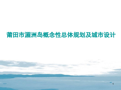 莆田市湄洲岛概念性总体规划及城市设计2