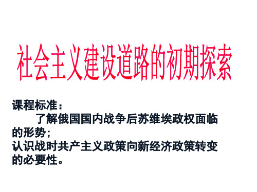 高中历史必修二《专题七苏联社会主义建设的经验与教训二斯大林模式的社会主义建设道路》375人民版PPT课件